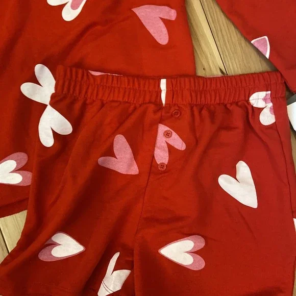 Brand New Grayson Thread Hearts Red Sleepwear Shorts XL - Picture 2 of 3